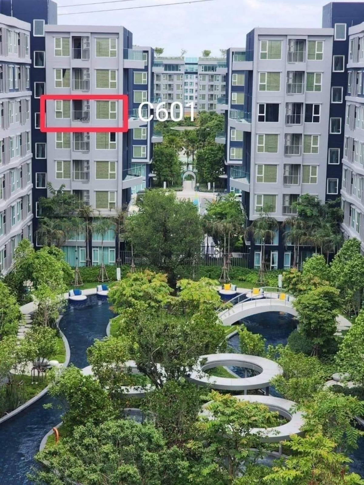 For SaleCondoPathum Thani,Rangsit, Thammasat : 💎 Selling Kave Island, 2 bedrooms (1 bed plus), 38 sq m., Building C, 6th floor, corner room, long pool view. Caribbean side