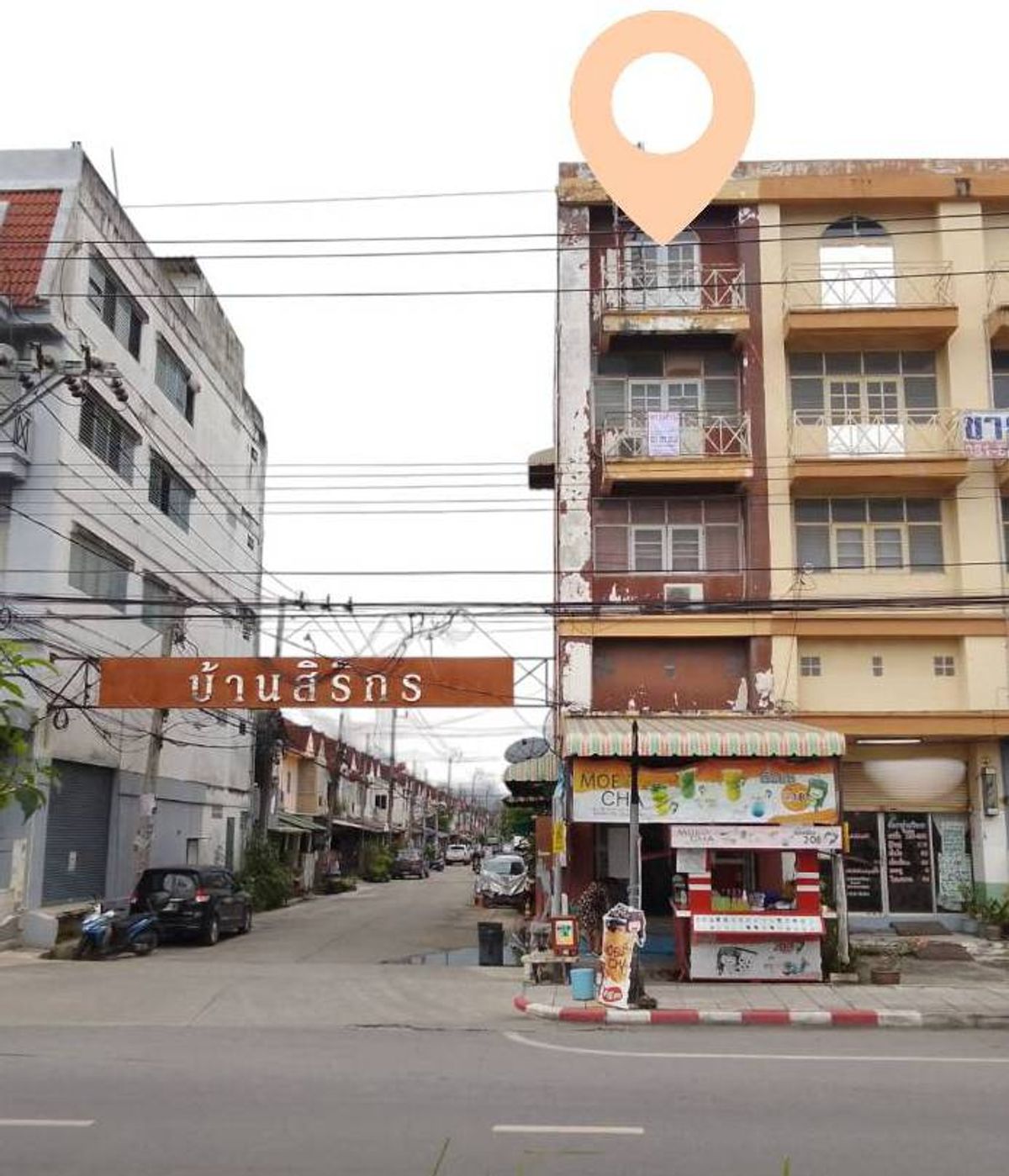ขายอาคารพาณิชย์มีนบุรี-ร่มเกล้า : อาคารพาณิชย์4ชั้นครึ่ง ติดถนนใหญ่ หลังมุม  ต้นโครงการสิริกร ถนนสามวา  ใกล้รถไฟฟ้ามีนบุรี 3 นาที 