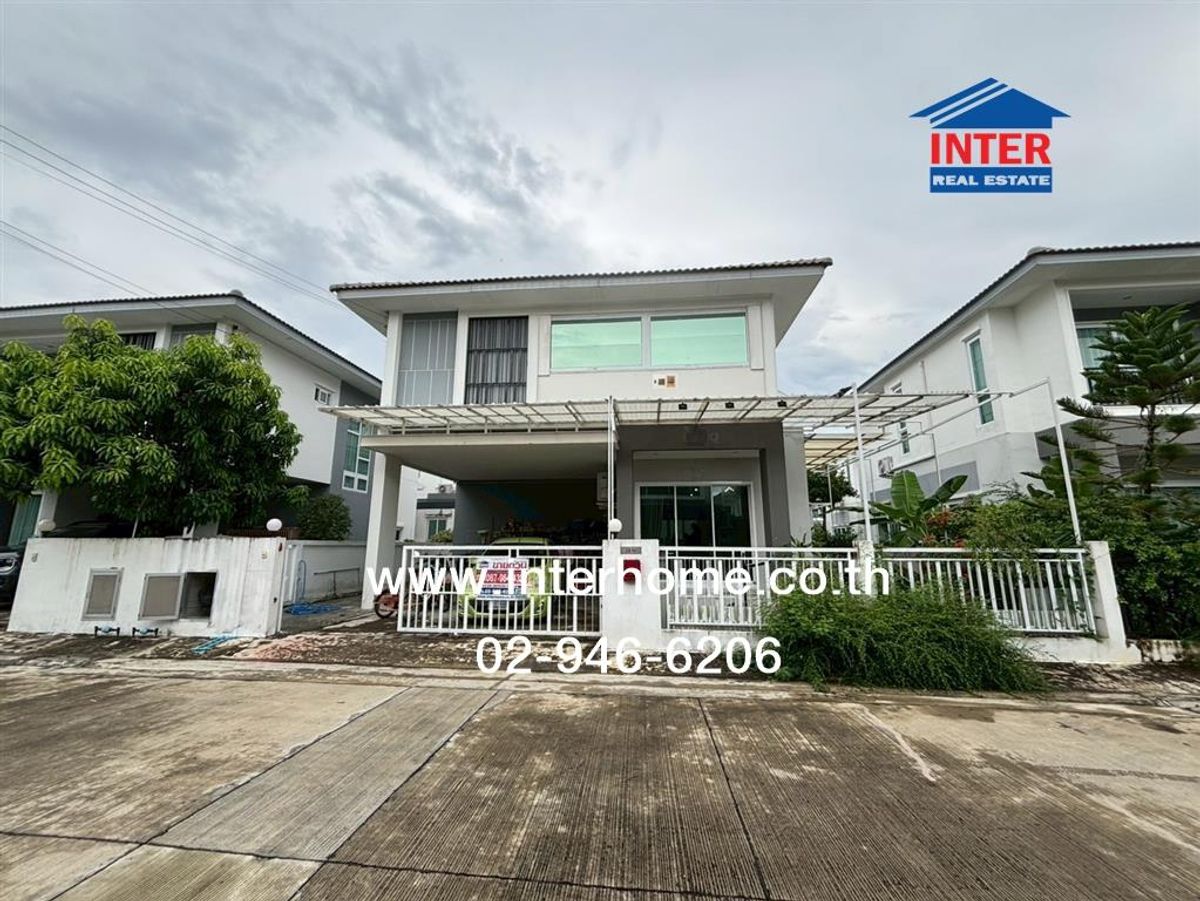 For SaleHousePathum Thani,Rangsit, Thammasat : 2 storey detached house, 50.6 sq.w., The Best Village, Lam Luk Ka Khlong 6, near Lam Luk Ka Municipality Lam Luk Ka Municipality 1 Road, Lam Luk Ka Road, Lam Luk Ka, Pathum Thani