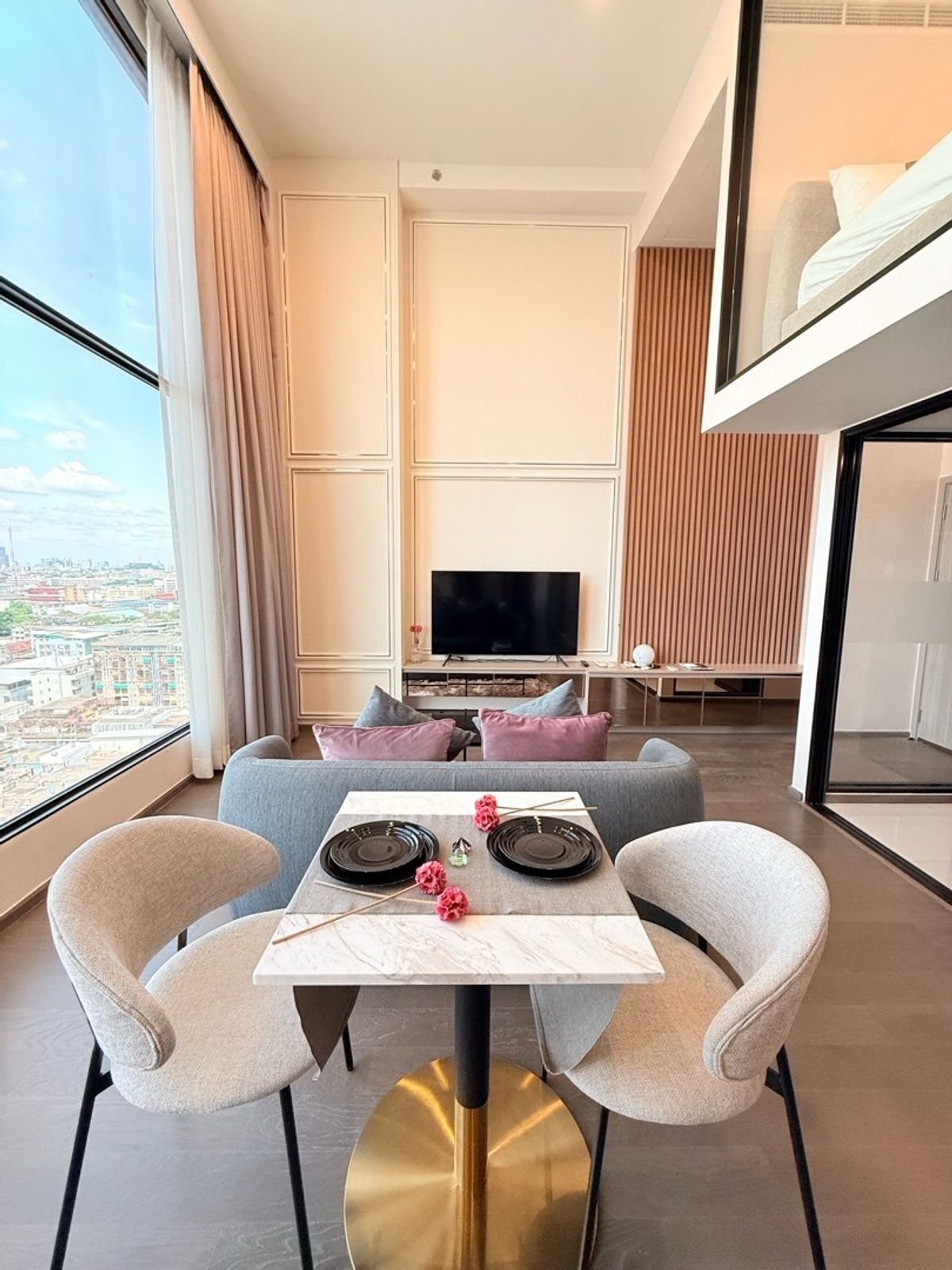 For RentCondoSiam Paragon ,Chulalongkorn,Samyan : Rent 🔥 Park Origin Ratchathewi 🏢 2 bedrooms, size 58.6 sq.m. 💰 Price 40,000 baht/month* Near BTS Ratchathewi