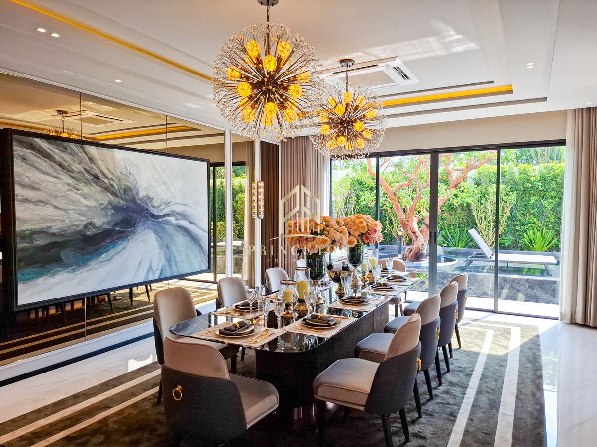 ขายบ้านบางนา แบริ่ง ลาซาล : สัมผัสความหรูหราที่ไม่เหมือนใครกับคฤหาสน์หรู 3 ชั้น CINQ ROYAL The Eighteen Bangna KM.7  📞092-4252445