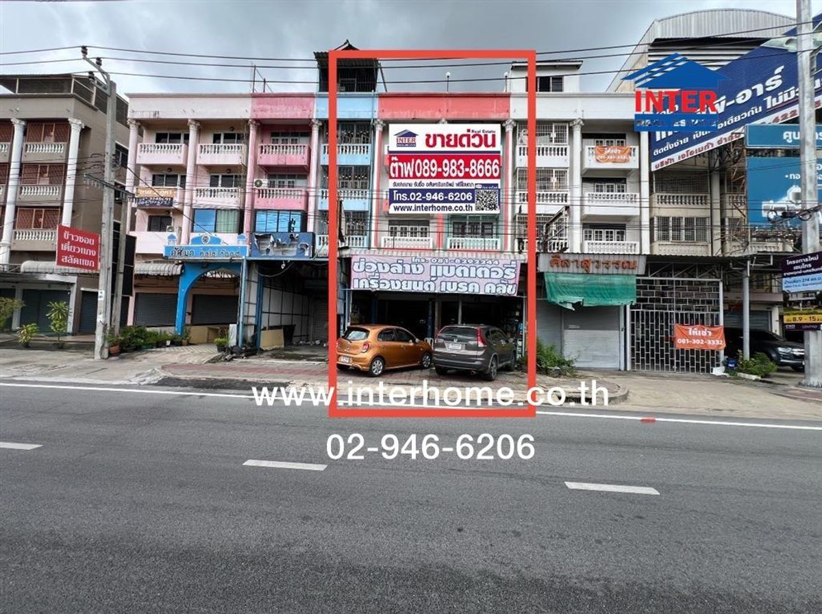 For SaleShop HouseNonthaburi, Bang Yai, Bangbuathong : Commercial building 4.5, floor 64.5 sq.w., a commercial building near Chao Phraya Market Bang Yai Electricity Authority Rattanathibet Road, Ratchaphruek Road, Bang Kruai-Sai Noi Road, Mueang Nonthaburi, Nonthaburi