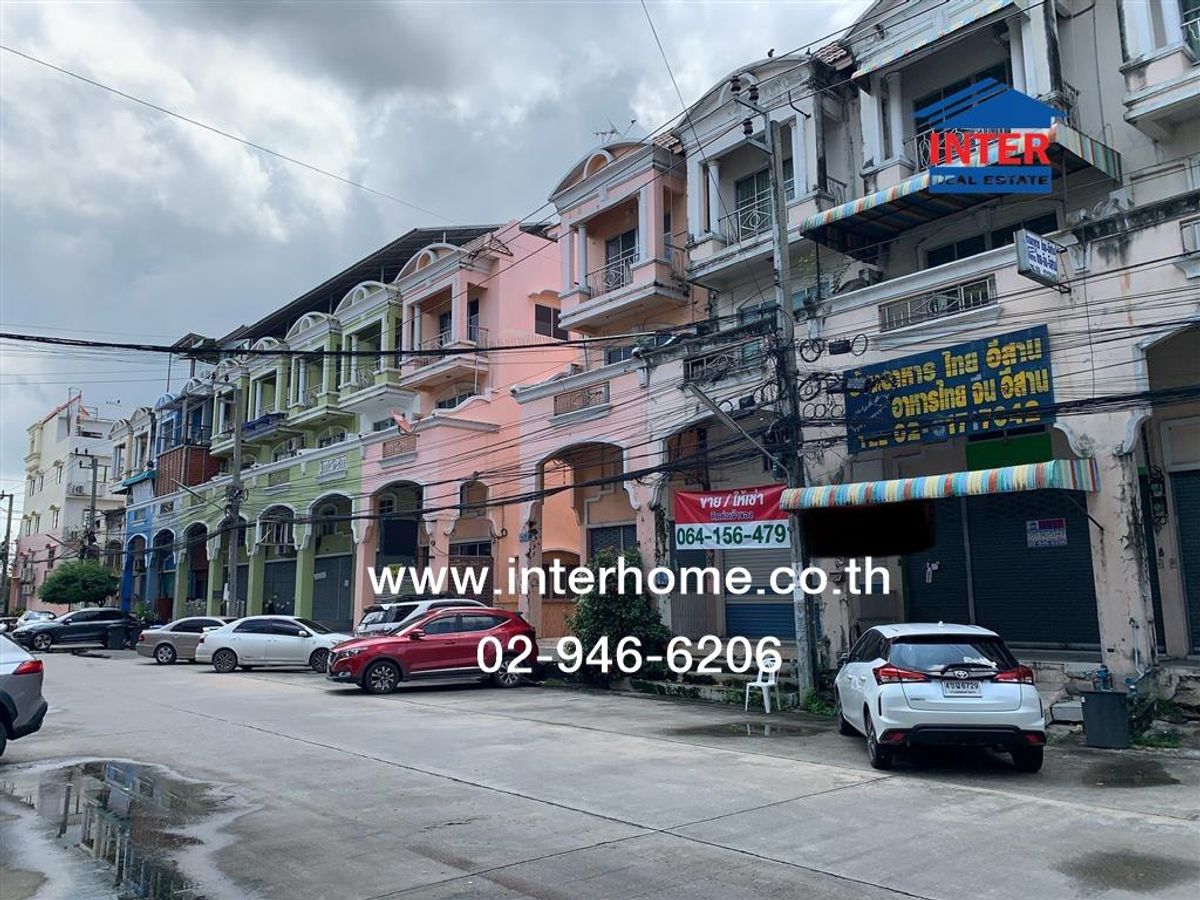 For SaleShop HouseMin Buri, Romklao : Commercial building 4.5, floor 22.2 sq.w., Rungkit Villa 14 Soi Romklao 38 Romklao Road, Lat Krabang Road, Lat Krabang District, Bangkok