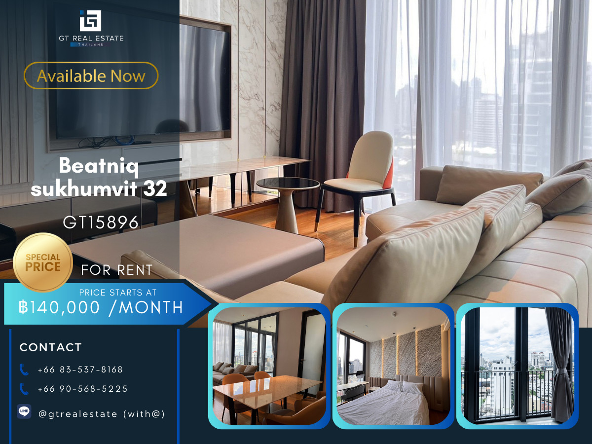 For RentCondoSukhumvit, Asoke, Thonglor : ✨ GT15896 | Luxury condo at Beatniq Sukhumvit 32, convenient travel, has a shuttle bus, beautifully decorated room, fully furnished. Ready to move in!!