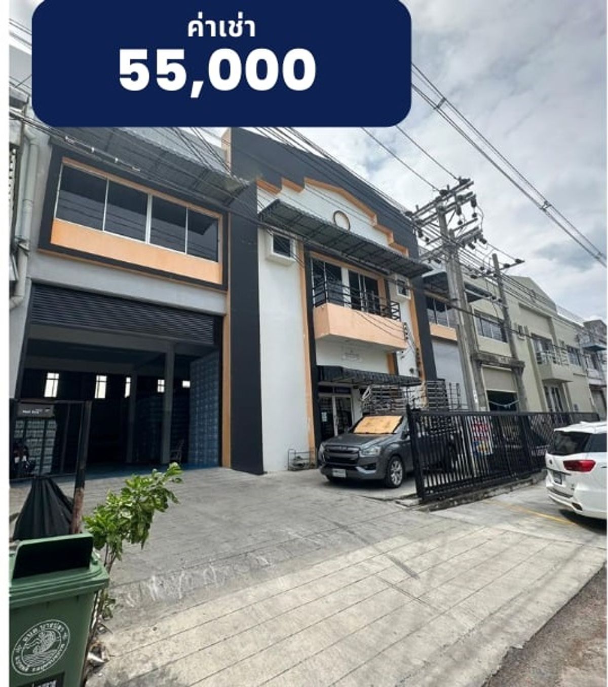 For RentWarehouseSamut Prakan,Samrong : HR2852 for rent, 500 square meters of warehouse, Bang Pla Thepharak Km. 16, suitable for warehouse.