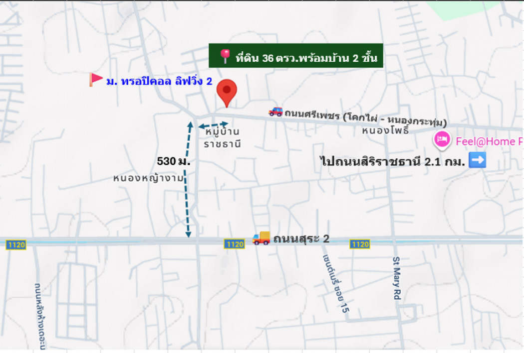 ขายบ้านปากช่อง เขาใหญ่ : ขาย บ้านเดี่ยว 2 ชั้น ย่านอยู่อาศัย หนองกระทุ่ม ใกล้ ม.ทรอปิคอลลิฟวิ่ง 2 ทำเลทอง พื้นที่บ้าน 222 ตรม 36 ตรว ขายตามสภาพอาคาร พร้อมโอน ฟรีโอน
