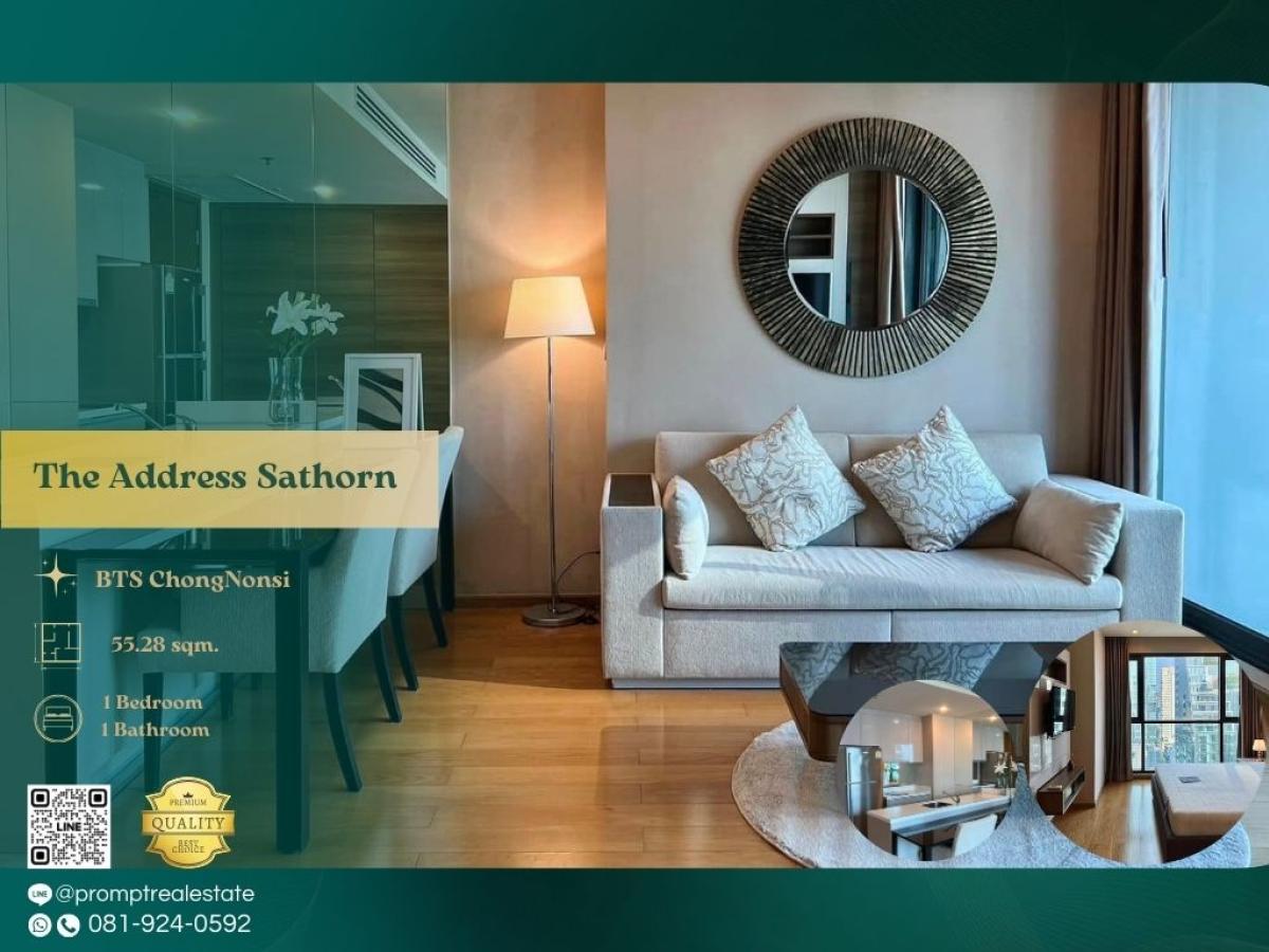 For RentCondoSathorn, Narathiwat : ST13565 - The Address Sathorn :  ดิ แอดเดรส สาทร - BTS ChongNonsi / BTS SaintLouis / SathornSquare