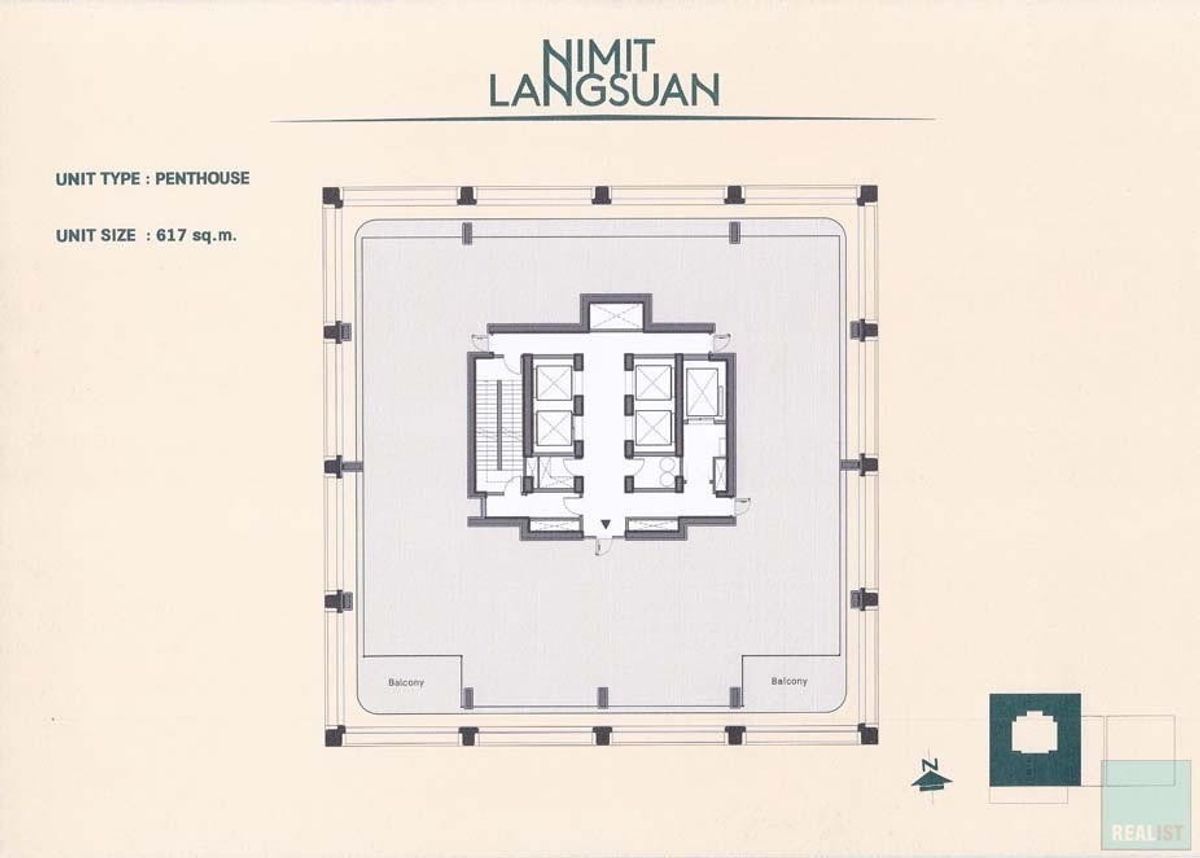 ขายคอนโดวิทยุ ชิดลม หลังสวน : ▲ Nimit Langsuan with Suan lumphini and Central world view ▲ 640MB | 4 beds 5 baths 2 Maid | 640 sq.m. | Floor 40++