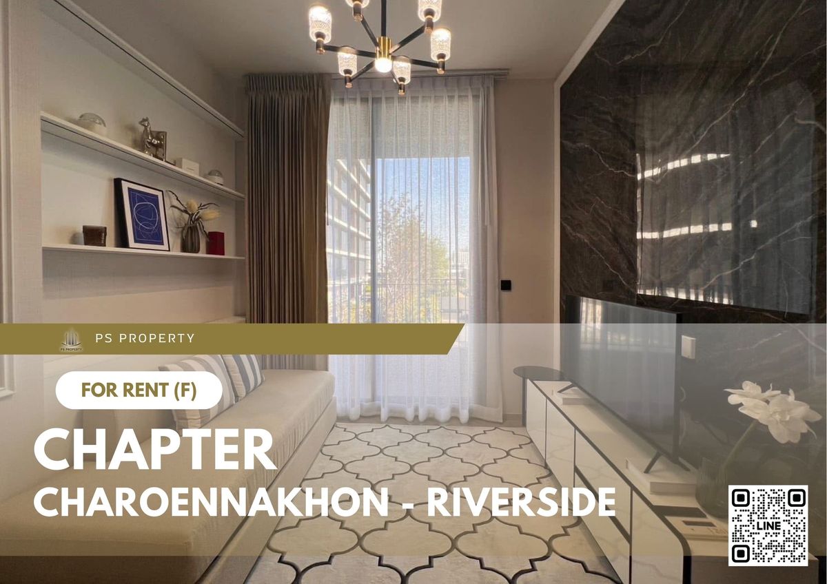 For RentCondoWongwianyai, Charoennakor : For rent 🔥 Chapter Charoennakhon - Riverside 🔥 2 bedrooms, fully furnished and equipped, near BTS Saphan Taksin