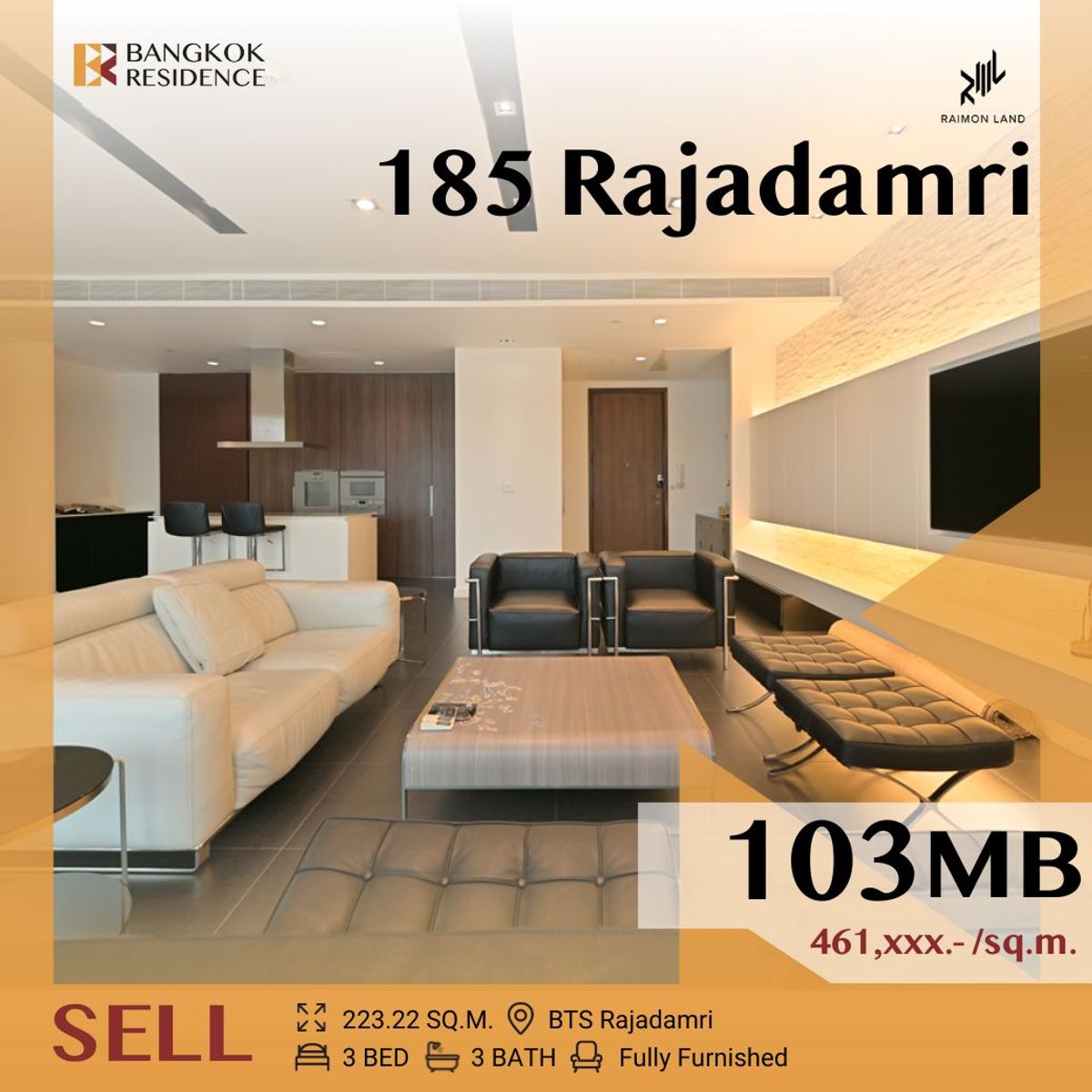 For SaleCondoWitthayu, Chidlom, Langsuan, Ploenchit : Rare Luxury Unit🔥 185 Rajadamri , Stunning Sport Club View ⛳ Near BTS Ratchadamri 