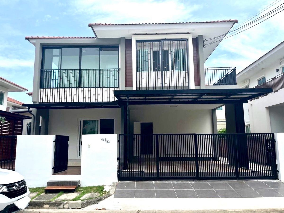 For SaleHouseRama 2, Bang Khun Thian : Luxury detached house for sale Burasiri Village, cross-Rama 2 New decoration ready to move in