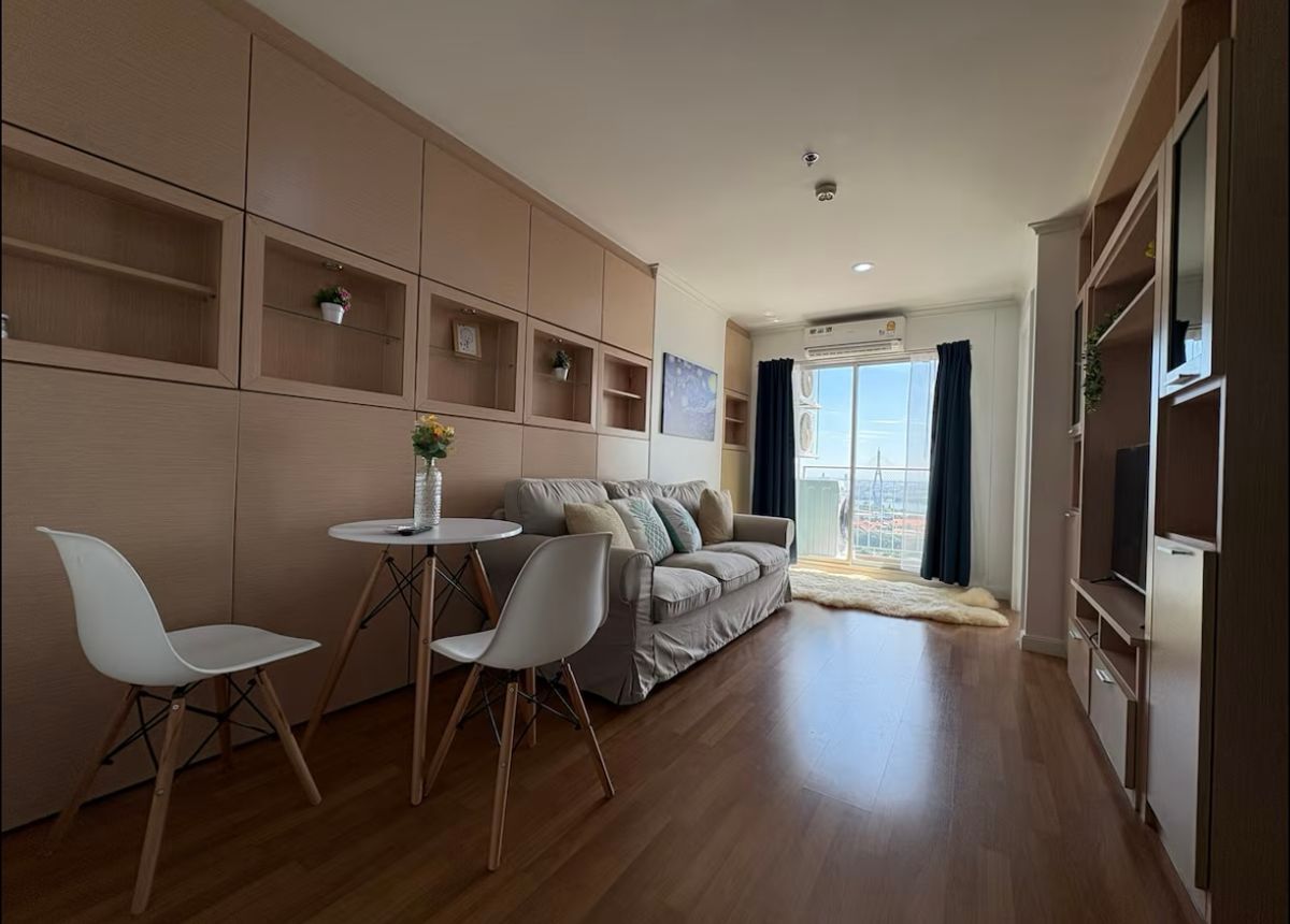 For RentCondoRama3 (Riverside),Satupadit : Condo for rent, Lumpini Park Riverside Rama 3  special river and city bridge view rare item  