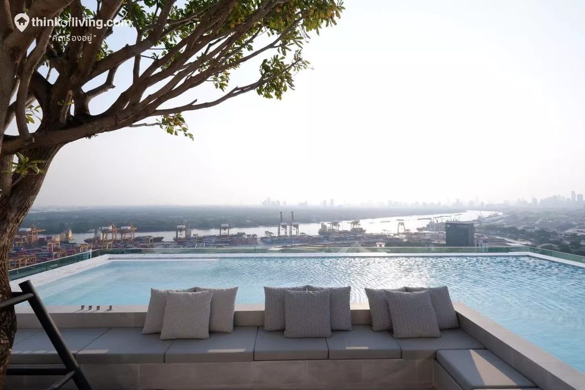 For SaleCondoOnnut, Udomsuk : Condo near the train View of the Chao Phraya River, Bang Kra Chao Condo, next to the expressway, Onnut condo
