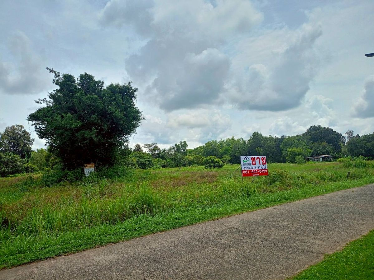 ขายที่ดินอุบลราชธานี : ขายที่ดินเปล่าแปลงสวย ขนาด 3-3-81.4 ไร่ (แบ่งขายได้) ในตำบลขี้เหล็ก อ.เมืองอุบลฯ พร้อมพัฒนาได้ทุกอย่าง (N.1843)