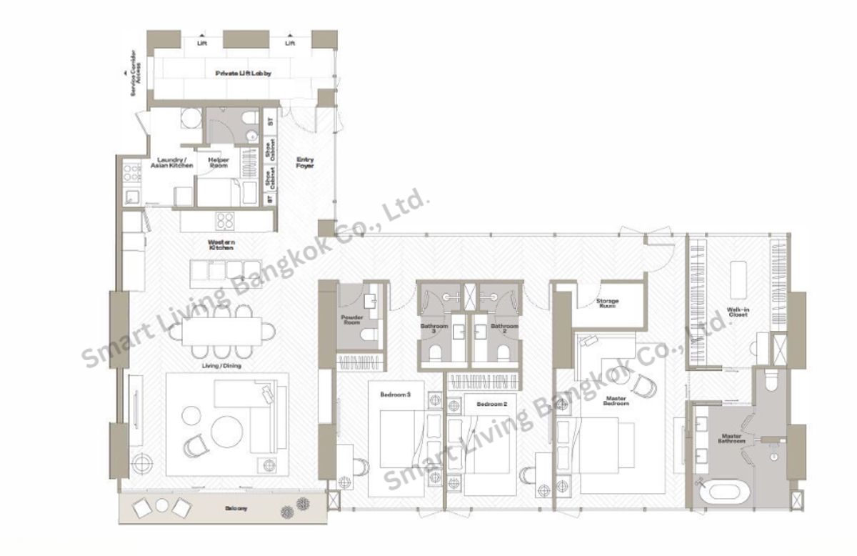 For SaleCondoSilom, Saladaeng, Bangrak : ✨ “Luxury Condo at Dusit Central Park – 3 Bedrooms, 4 Bathrooms with Premium Design, Perfect for Living or Investment, Just Steps from BTS Saladaeng, MRT Silom, and 200 m. from Lumpini Park”