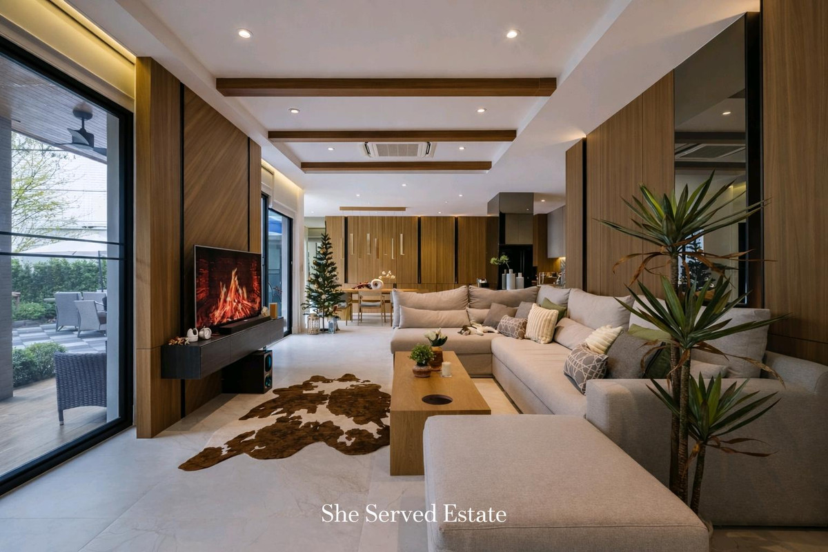 For RentHouseThaphra, Talat Phlu, Wutthakat : Prinn Sathorn-Ratchapruek 🏡🌳 4 bedrooms, decorated, ready to move in, 180,000 baht/month 📞 088-9797878