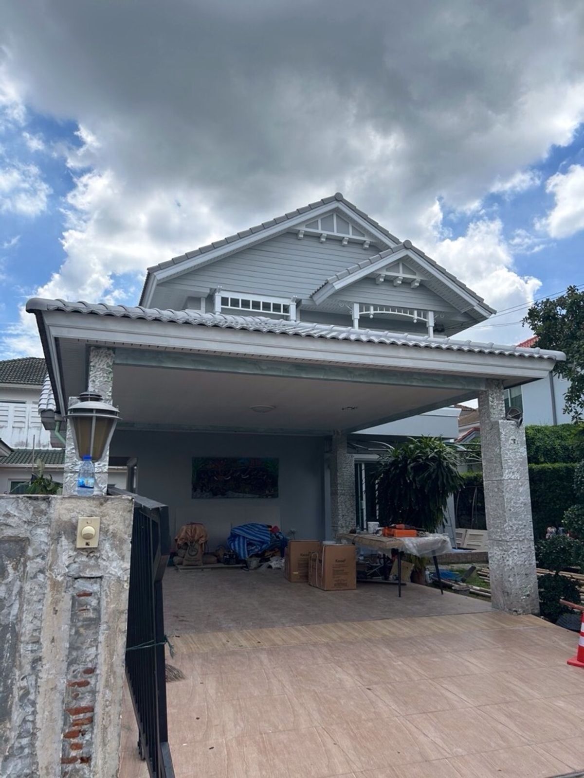 For RentHouseMin Buri, Romklao : 2 storey detached house for rent Area of ​​78 square meters
