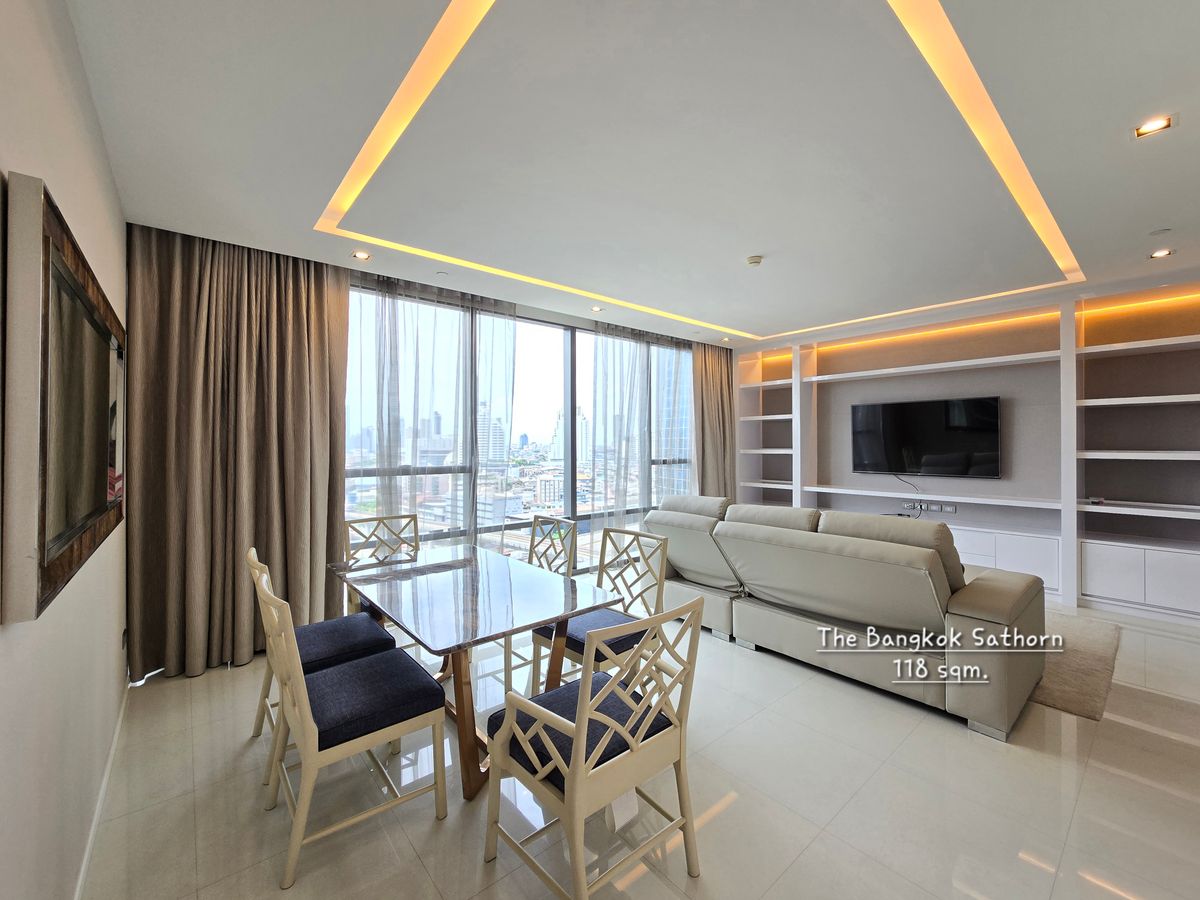 ให้เช่าคอนโดสาทร นราธิวาส : Luxury Condo Close Bts Surasak, The Bangkok Sathorn Condo, Fully Furnished , Ready to move in