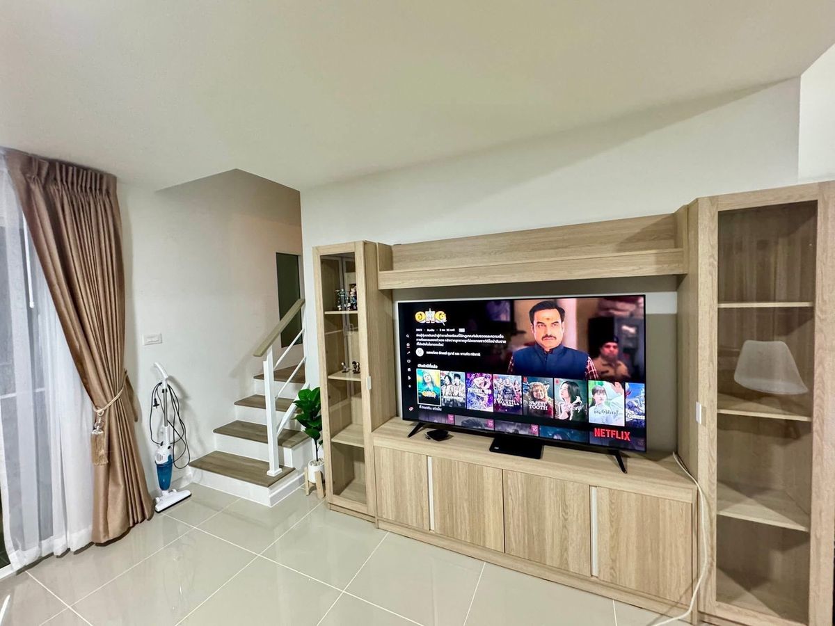 For RentTownhomePathum Thani,Rangsit, Thammasat : Single house for rent ✨ Baan Pruksa Rangsit-Avenue 2 ✨ 3 bedrooms, 2 bathrooms, fully furnished and equipped with appliances.