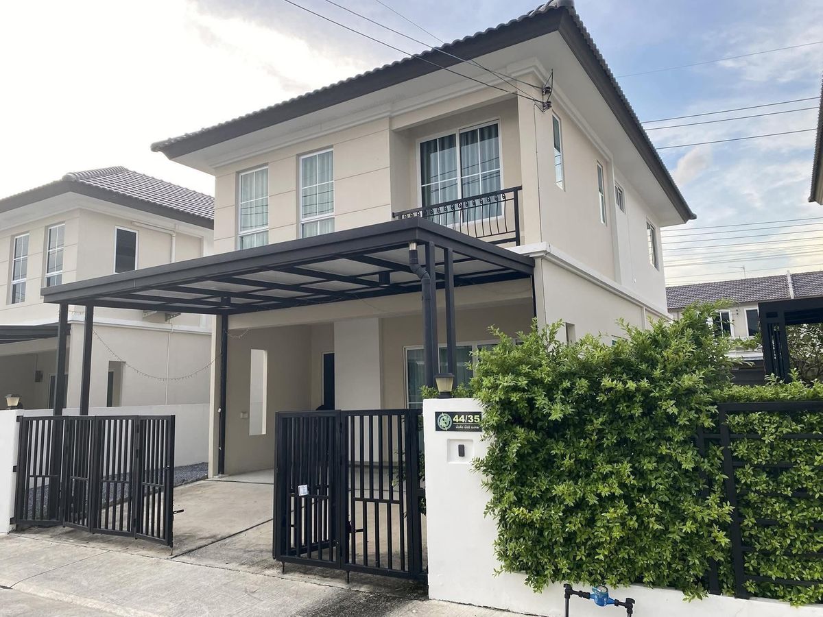 For RentTownhomePathum Thani,Rangsit, Thammasat : Single house for rent ✨ Baan Pruksa Rangsit-Avenue 2 ✨ 3 bedrooms, 2 bathrooms, fully furnished and equipped with appliances.