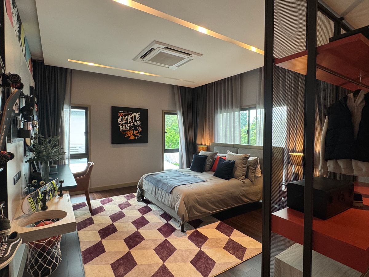 ขายบ้านพระราม 5 ราชพฤกษ์ บางกรวย : Bangkok Boulevard Signature Rama 5 บ้านตัวอย่าง ตบแต่งพร้อมเข้าอยู่ มีเครื่องปรับอากาศทุกห้อง