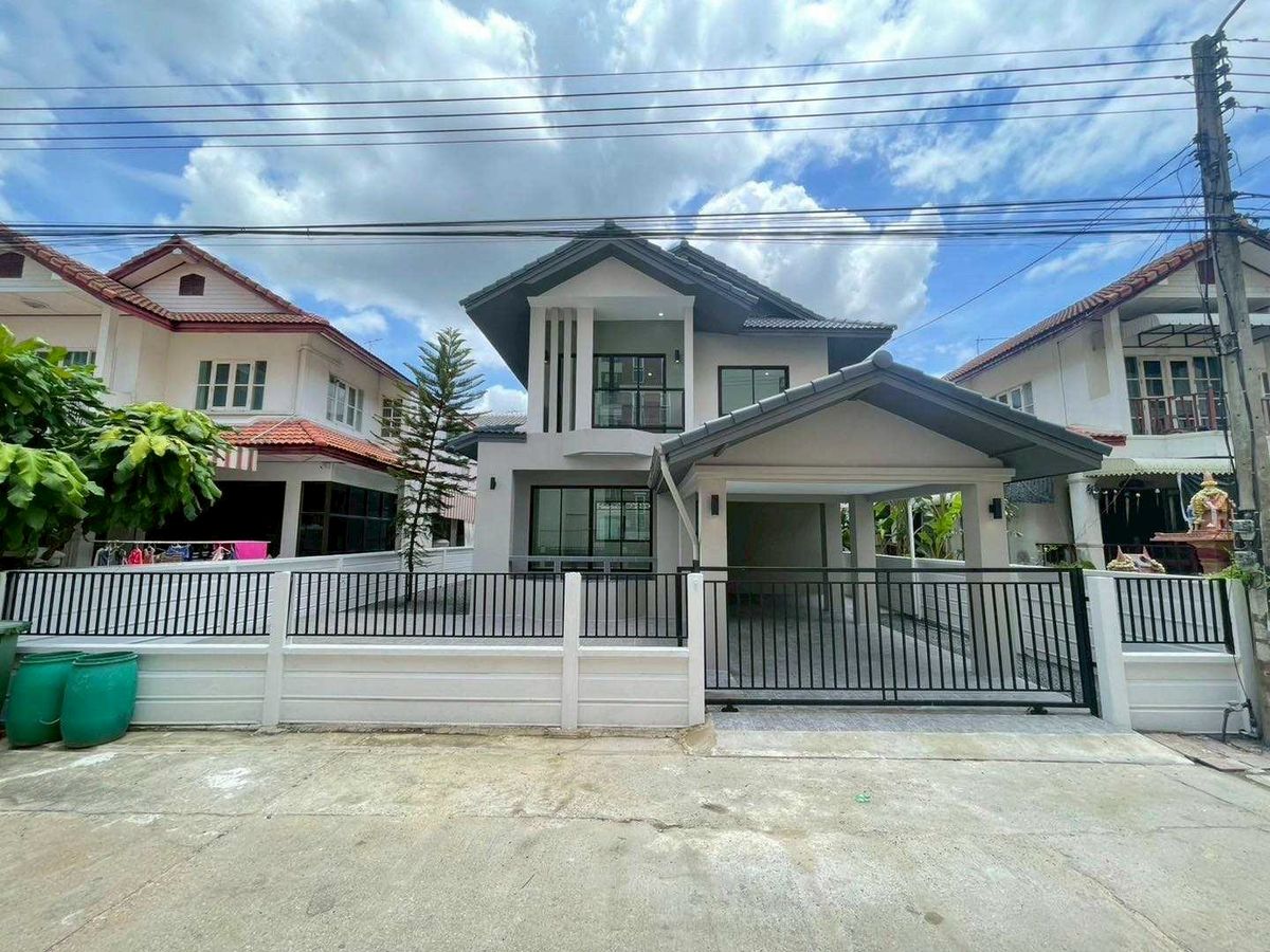 ขายบ้านปทุมธานี รังสิต ธรรมศาสตร์ : ME250212 ขายบ้านเดี่ยว 2 ชั้น หมู่บ้านพานทอง รังสิต คลอง 5 ใกล้ ม.ราชมงคลธัญบุรี