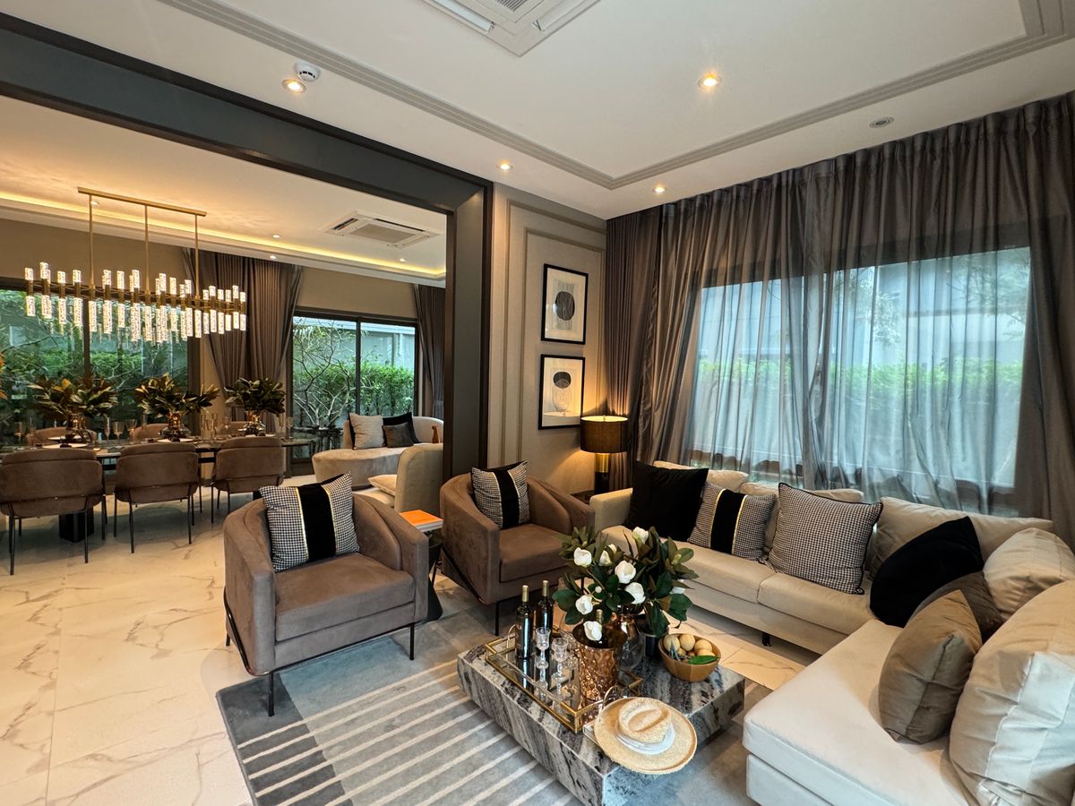 ขายบ้านพระราม 5 ราชพฤกษ์ บางกรวย : Bangkok Boulevard Signature Rama 5 บ้านตัวอย่าง ตบแต่งพร้อมเข้าอยู่ มีเครื่องปรับอากาศทุกห้อง
