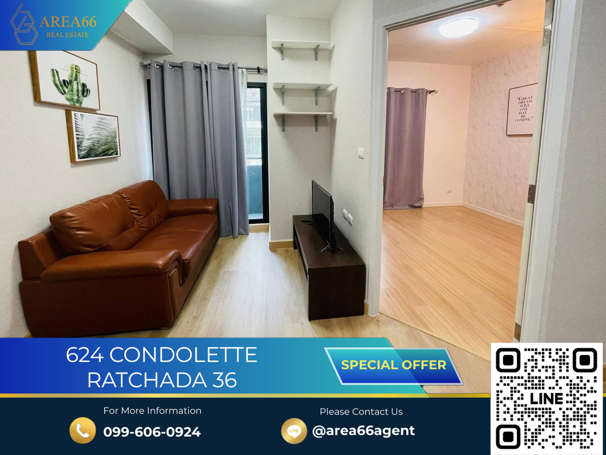 For SaleCondoRatchadapisek, Huaikwang, Suttisan : 🔥 For sale !! Condo 624 Condolette Ratchada 36