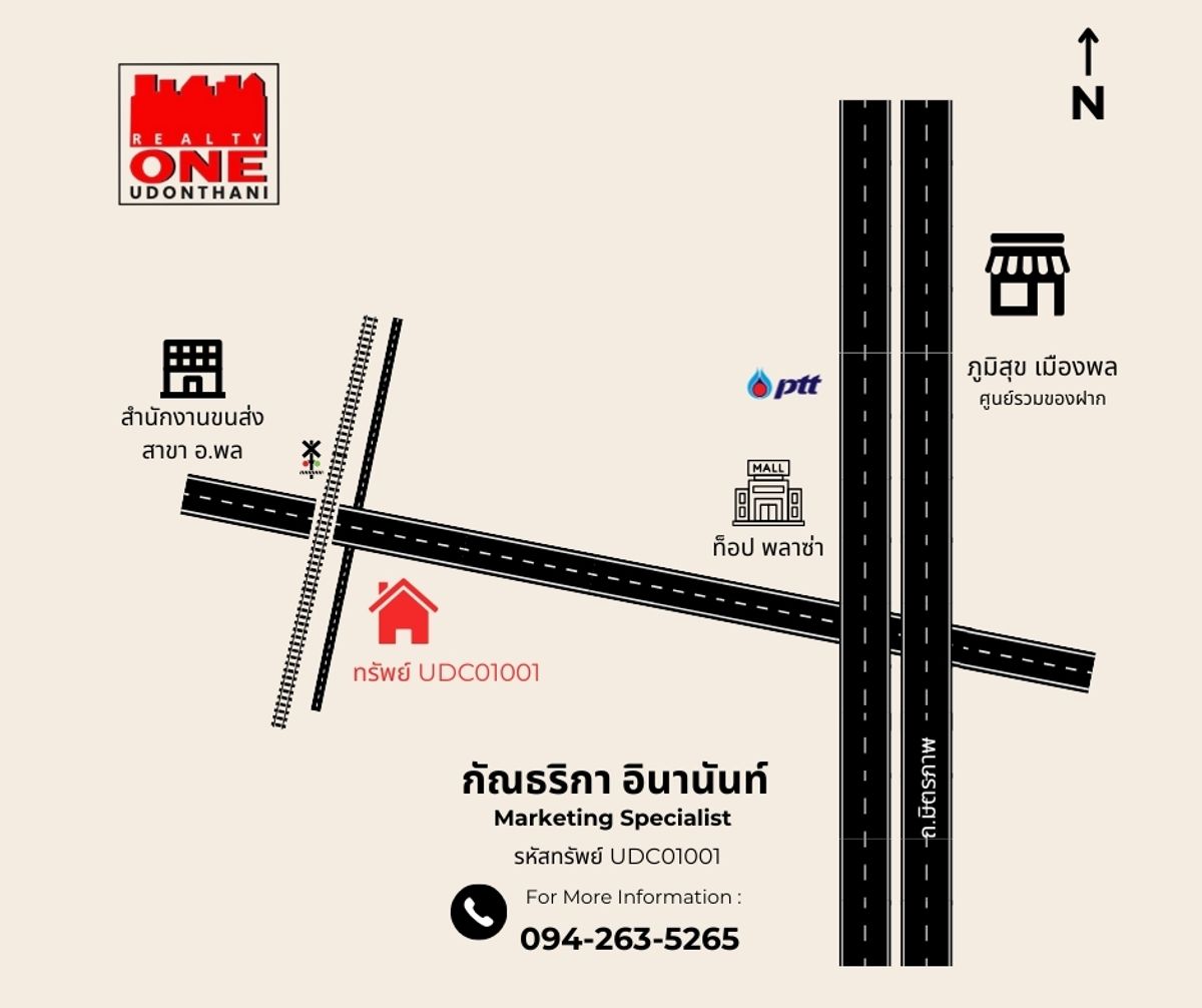 ขายบ้านขอนแก่น : บ้านเดี่ยวชั้นเดียว  อ.พล  จ.ขอนแก่น     ใกล้ ท็อป พลาซ่า  อ.พล