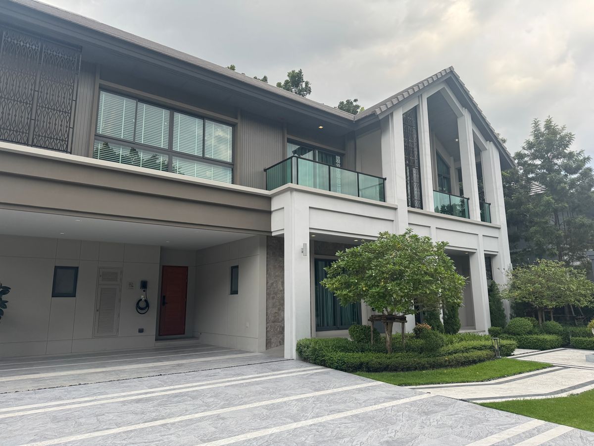 ขายบ้านพระราม 5 ราชพฤกษ์ บางกรวย : Bangkok Boulevard Signature Rama 5 บ้านตัวอย่าง ตบแต่งพร้อมเข้าอยู่ มีเครื่องปรับอากาศทุกห้อง