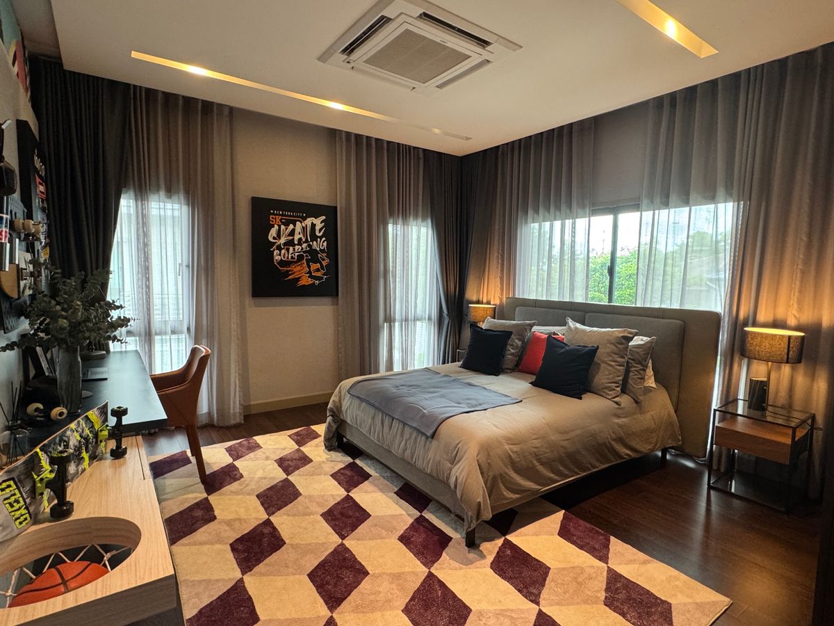 ขายบ้านพระราม 5 ราชพฤกษ์ บางกรวย : Bangkok Boulevard Signature Rama 5 บ้านตัวอย่าง ตบแต่งพร้อมเข้าอยู่ มีเครื่องปรับอากาศทุกห้อง