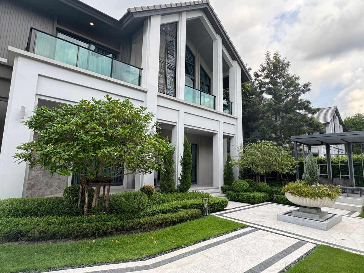 ขายบ้านพระราม 5 ราชพฤกษ์ บางกรวย : Bangkok Boulevard Signature Rama 5 บ้านตัวอย่าง ตบแต่งพร้อมเข้าอยู่ มีเครื่องปรับอากาศทุกห้อง