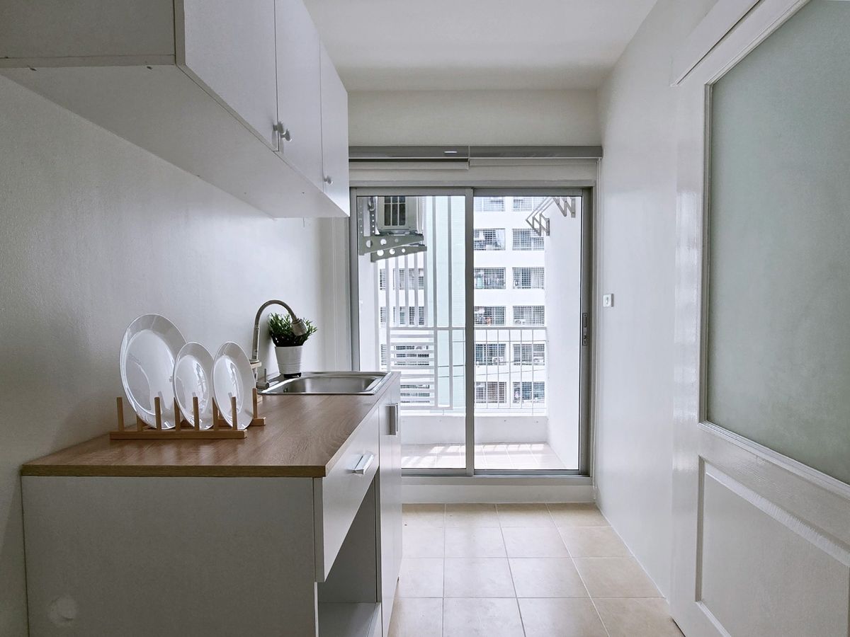 For SaleCondoLadprao101, Happy Land, The Mall Bang Kapi : Stay comfortably in the private atmosphere. The Nish ID Lat Phrao 101 🏡 Condo wide, near MRT Lat Phrao 101, just 190 meters !!