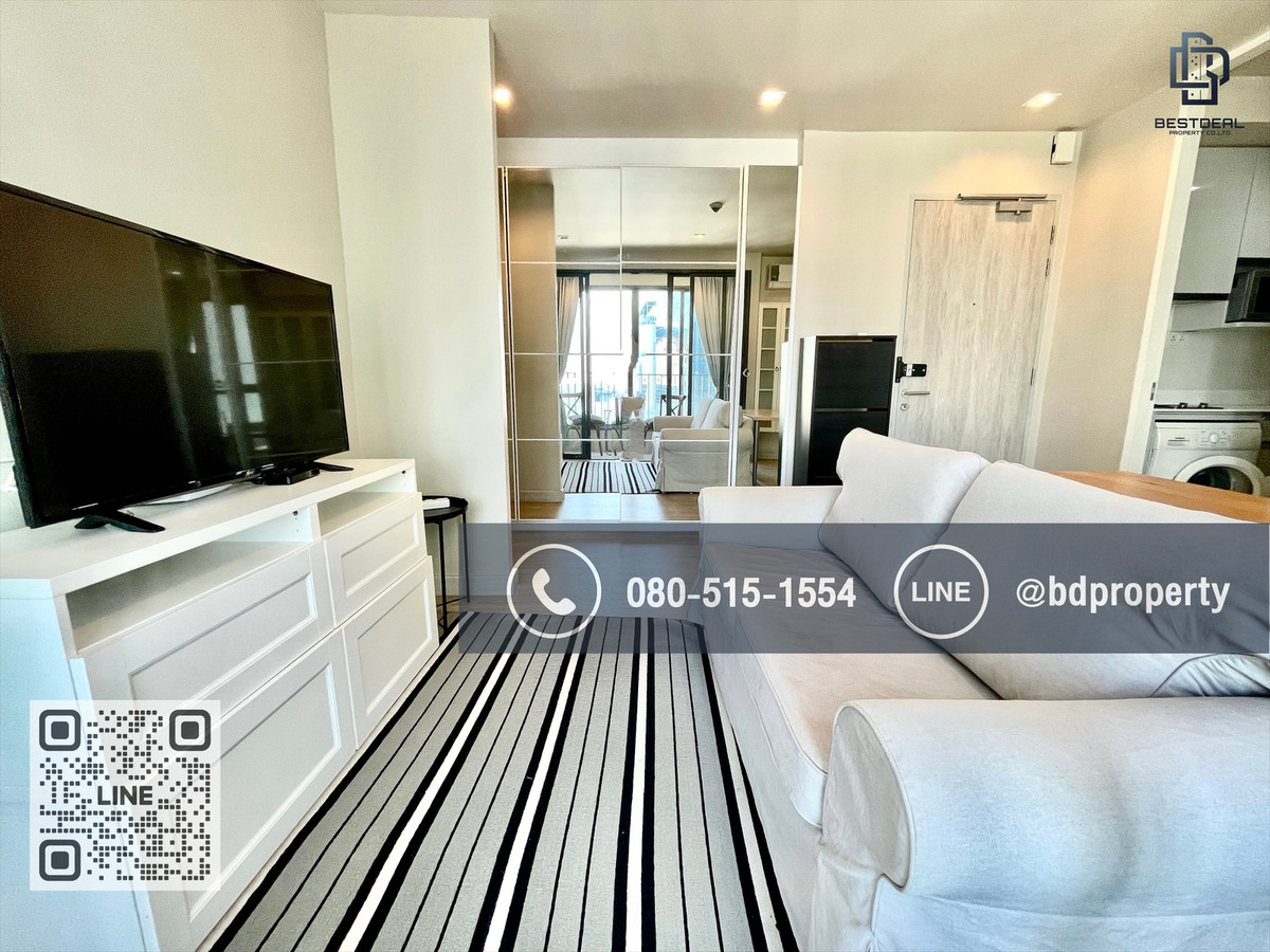 For RentCondoRama9, Petchburi, RCA : Bestdeal for rent now !!! Price 14,000/month only. Studio 22 sqm. Furniture and electrical appliances are ready to move in “IDEO Mobi Rama 9“, near MRT and Central Rama 9, only 80 m.