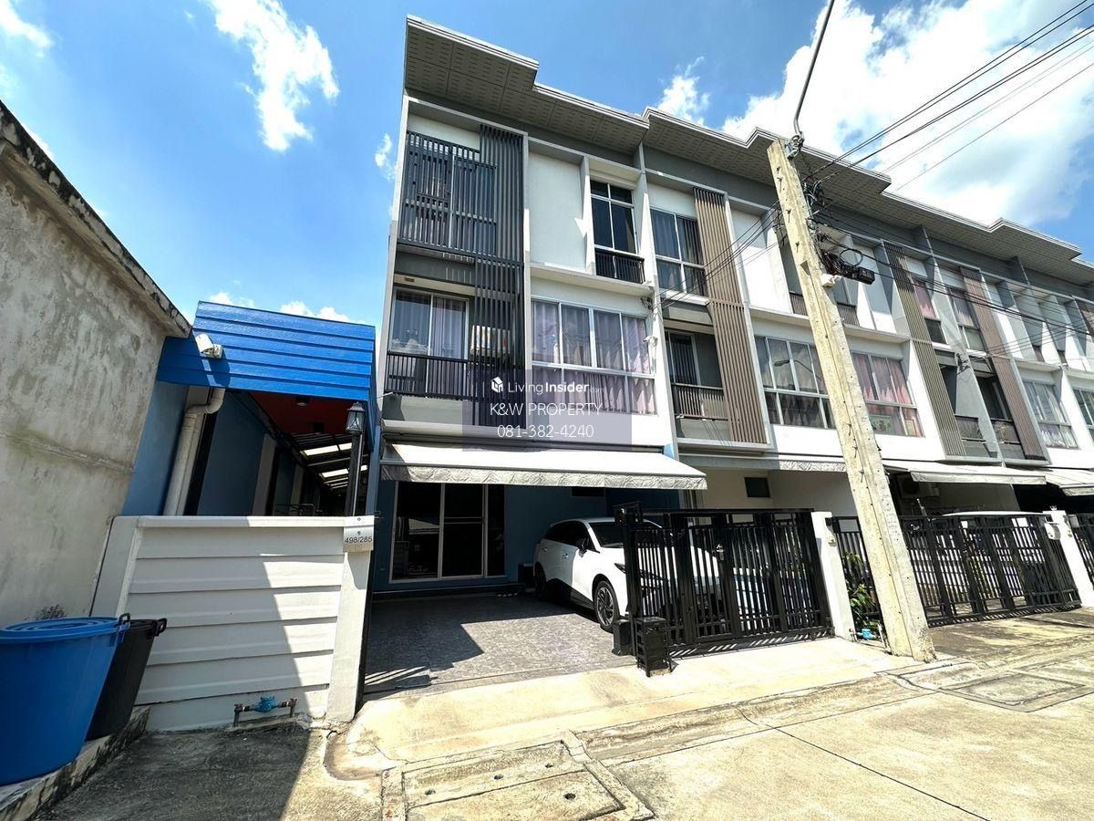 ให้เช่าทาวน์โฮมนวมินทร์ รามอินทรา : ให้เช่าทาวน์โฮม 3 ชั้น ฟรี กล้องวงจรปิด ประตูรั้วรีโมท ห้องมุม ม.สัมมากร อเวนิว รามอินทรา-วงแหวน