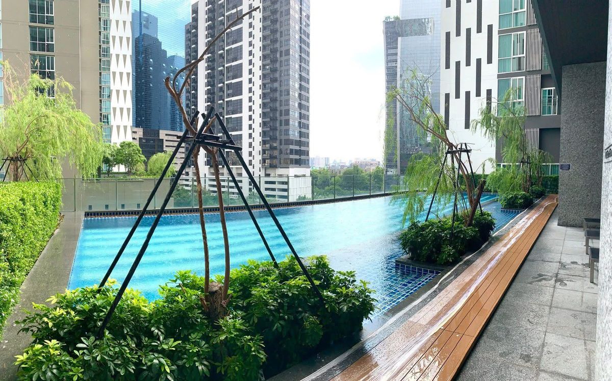 For RentCondoRatchadapisek, Huaikwang, Suttisan : For rent 📍 Noble Revolve Ratchada 📍2 bedrooms, fully furnished and equipped, near MRT Thailand Cultural Center