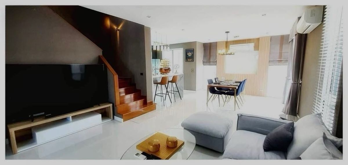 ให้เช่าบ้านลาดกระบัง สุวรรณภูมิ : AQ ARBOR SUANLUANG RAMA 9 - PATTANAKARN สวนหลวง ร.9-พัฒนาการ 3-story model house