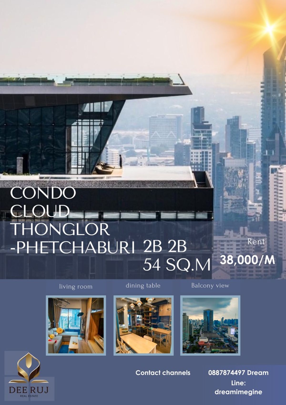 ให้เช่าคอนโดพระราม 9 เพชรบุรีตัดใหม่ RCA : Rent ⛅️CLOUD THONGLOR-PHETCHABURI
2ห้องนอนห้องสูงวิวสวย 