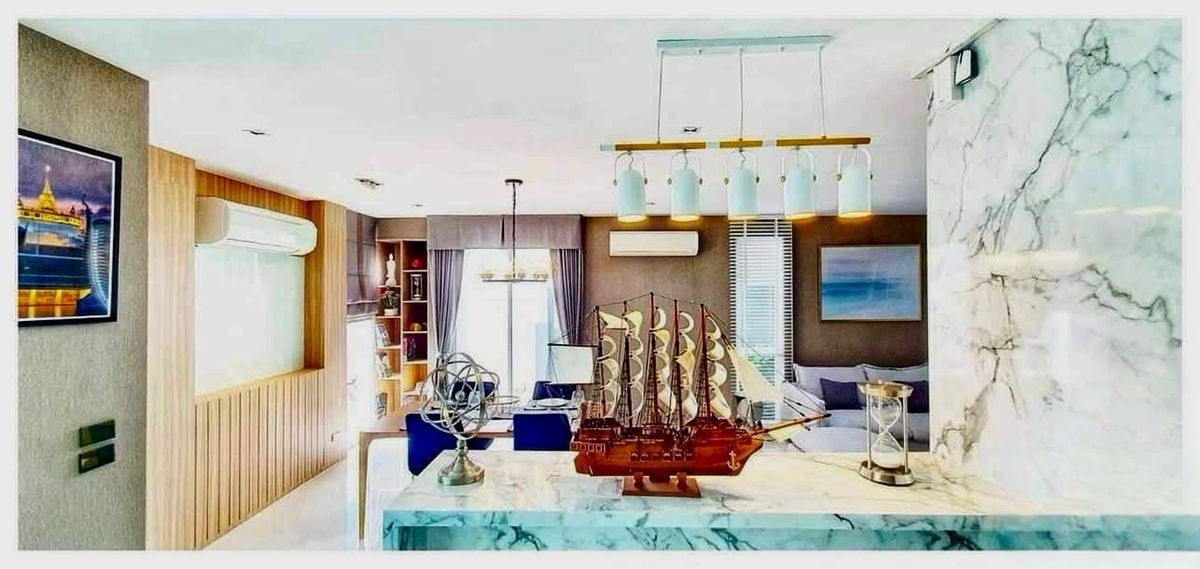 ให้เช่าบ้านลาดกระบัง สุวรรณภูมิ : AQ ARBOR SUANLUANG RAMA 9 - PATTANAKARN สวนหลวง ร.9-พัฒนาการ 3-story model house