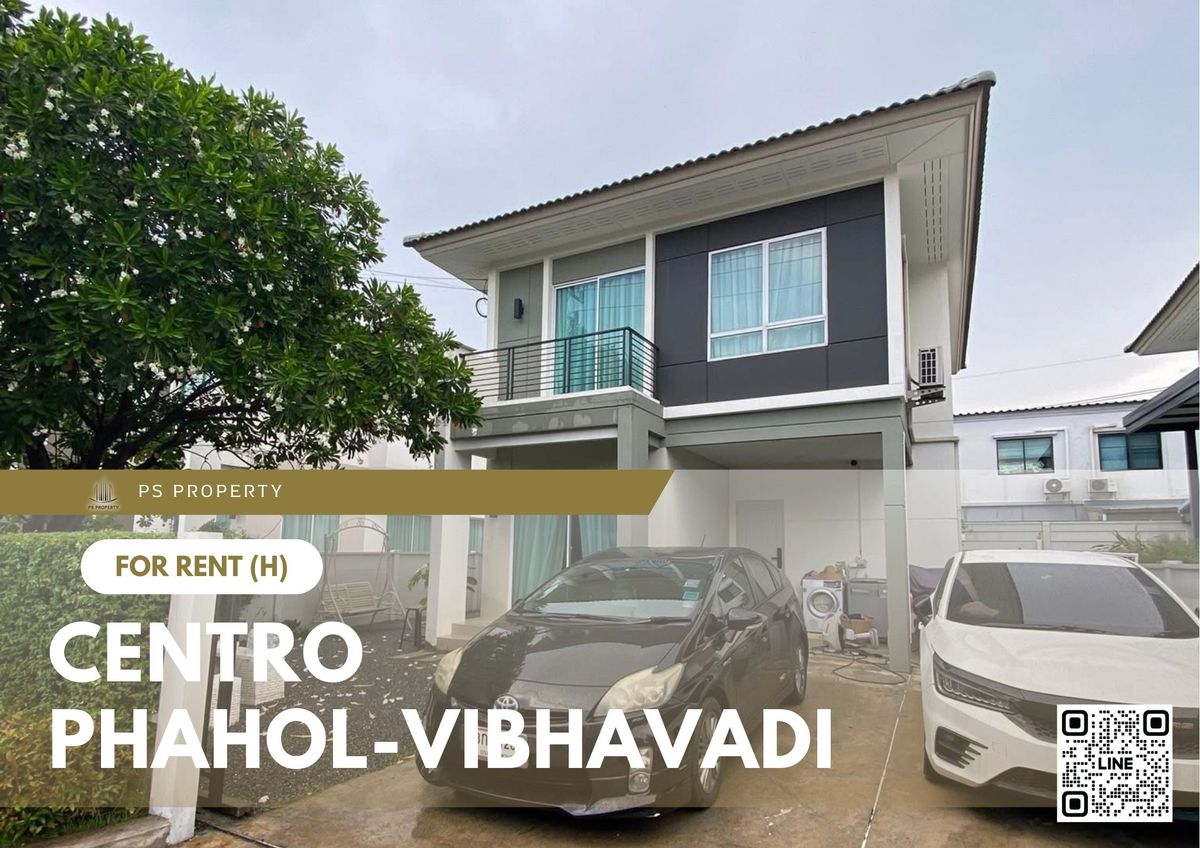 For RentHousePathum Thani,Rangsit, Thammasat : Single house for rent ✨ Centro Phahol-Vibhavadi ✨ 3 bedrooms, 3 bathrooms, fully furnished and equipped with appliances