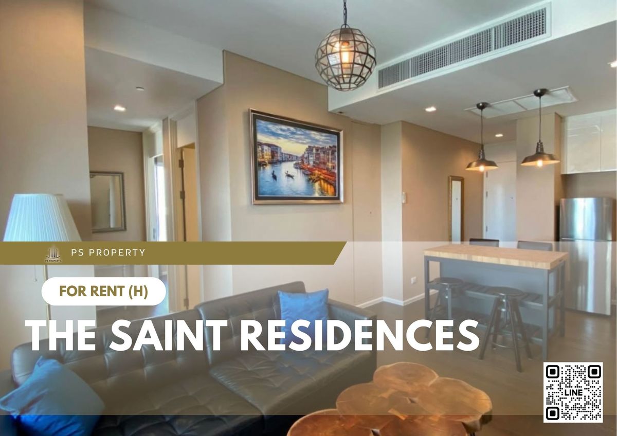 For RentCondoLadprao, Central Ladprao : For rent ✨ The Saint Residences ✨ 2 bedrooms, fully furnished and equipped, near BTS Ha Yaek Lat Phrao