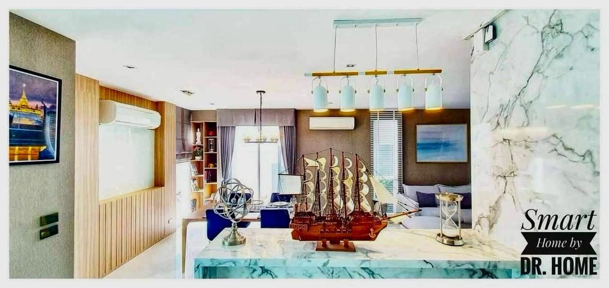 ให้เช่าบ้านลาดกระบัง สุวรรณภูมิ : AQ ARBOR SUANLUANG RAMA 9 - PATTANAKARN สวนหลวง ร.9-พัฒนาการ 3-story model house