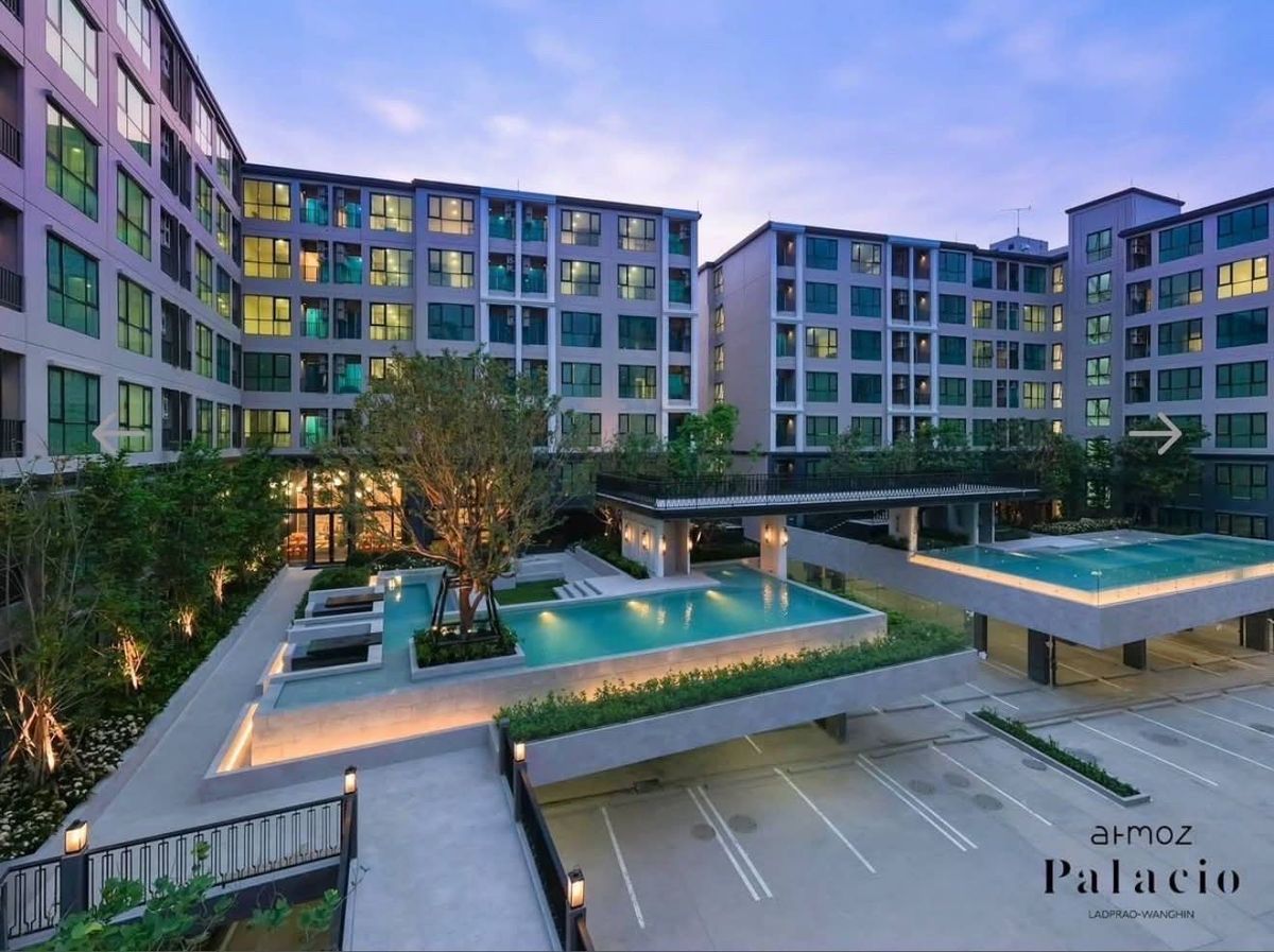 ให้เช่าคอนโดเกษตรศาสตร์ รัชโยธิน : 🔥ให้เช่าด่วน🔥แอทโมซ พาลาซิโอ ลาดพร้าว - วังหิน ห้องมุม วิวสระ เฟอร์นิเจอร์ครบพร้อมเข้าอยู่ 