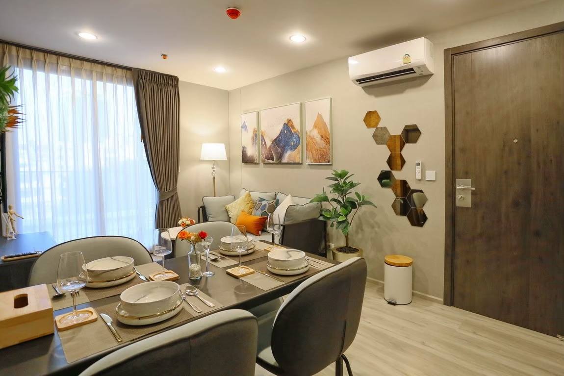 ให้เช่าคอนโดรัชดา ห้วยขวาง : 🔥ให้เช่าด่วน🔥เอ็กซ์ที ห้วยขวาง ห้องมุมติดสวน ใกล้รถไฟฟ้า MRT ห้วยขวาง เฟอร์นิเจอร์ครบพร้อมเข้าอยู่