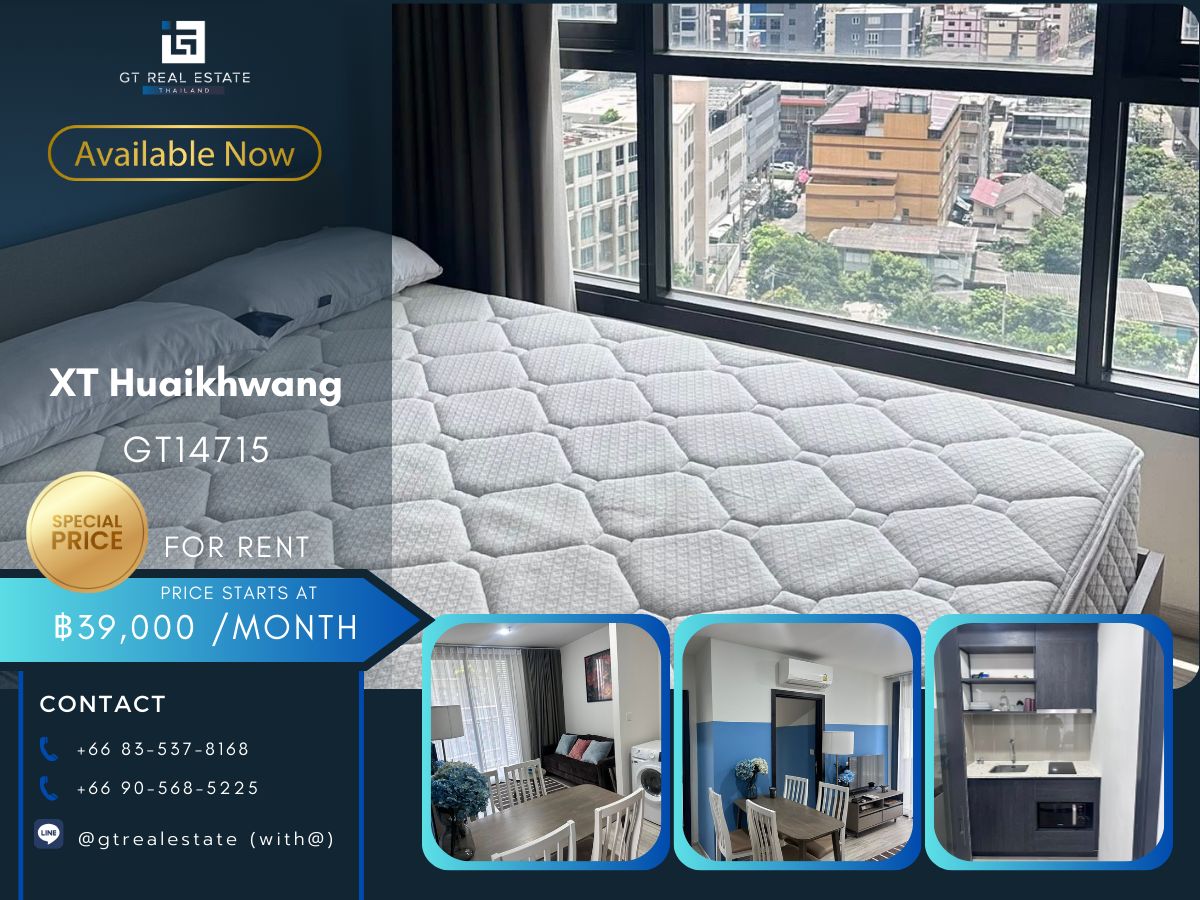 For RentCondoRatchadapisek, Huaikwang, Suttisan : The XT Huaikhwang Condo is convenient to travel near the MAT BTS. There is a beautiful shuttle room, complete furniture, ready !!