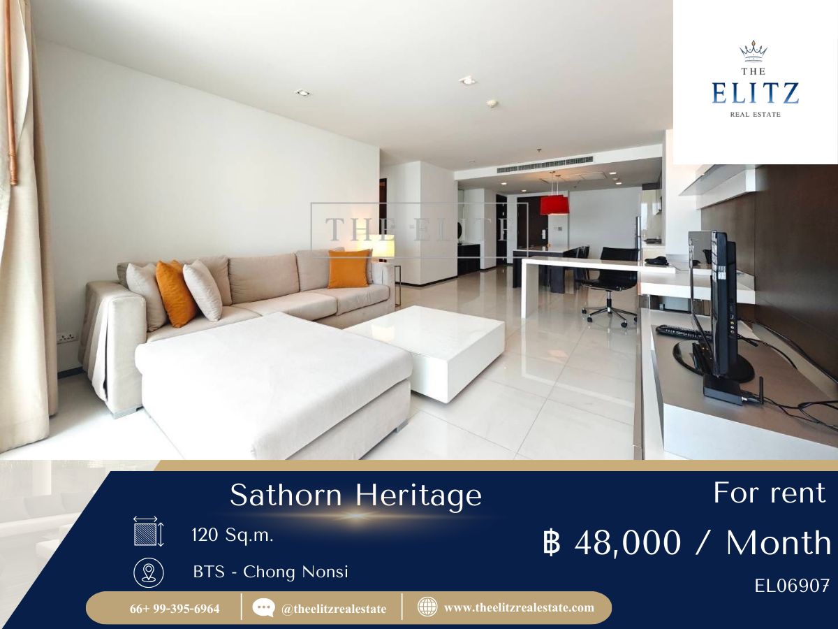 ให้เช่าคอนโดสาทร นราธิวาส : ✨ ห้องมุมปัง Sathorn Heritage Rare Unit วิวอลัง ราคาดีที่สุด 💯