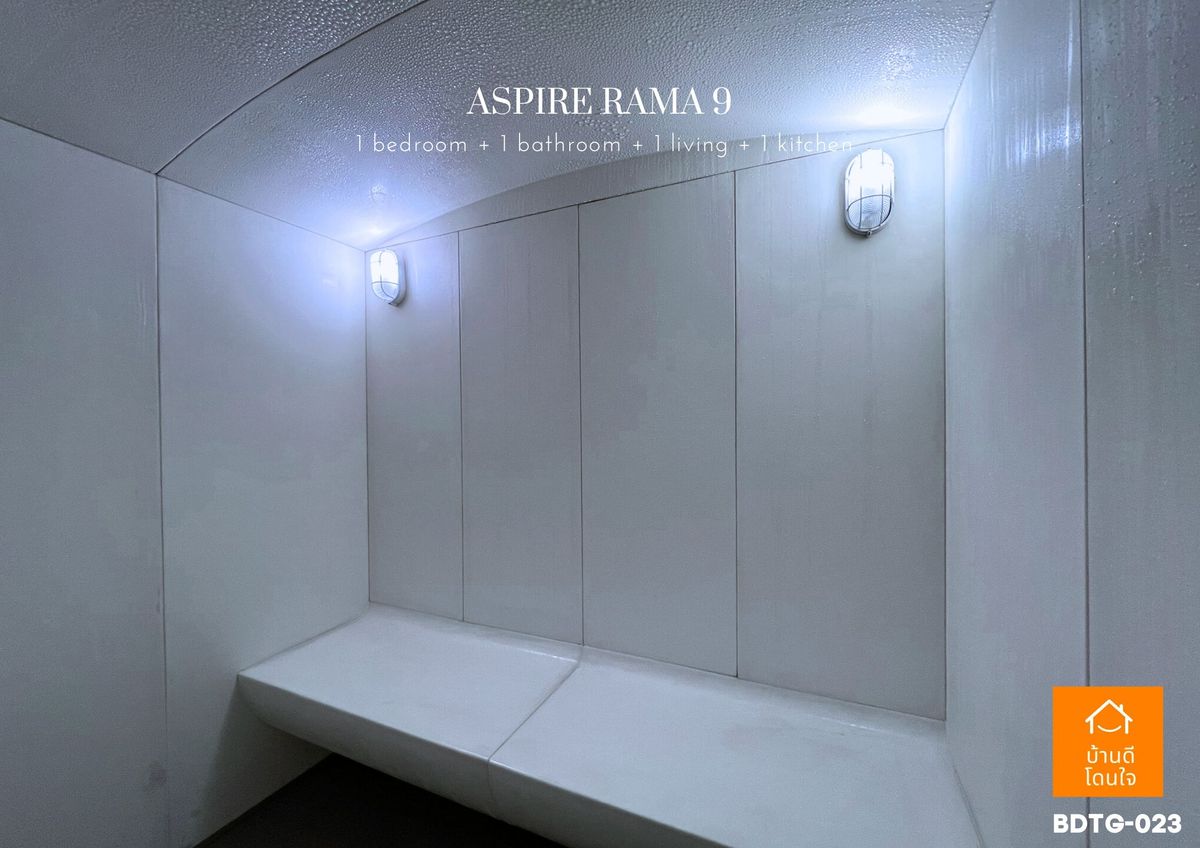 For SaleCondoRama9, Petchburi, RCA : Special Discount! Aspire Rama 9 (32.8 sq.m.) 1 bedroom, 1 bathroom, 300 meters to MRT Rama 9