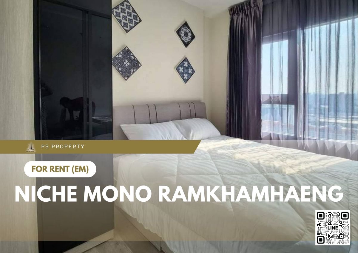 For RentCondoRamkhamhaeng, Hua Mak : For rent ✨ Niche Mono Ramkhamhaeng ✨ Fully furnished and equipped, near The Mall Bangkapi