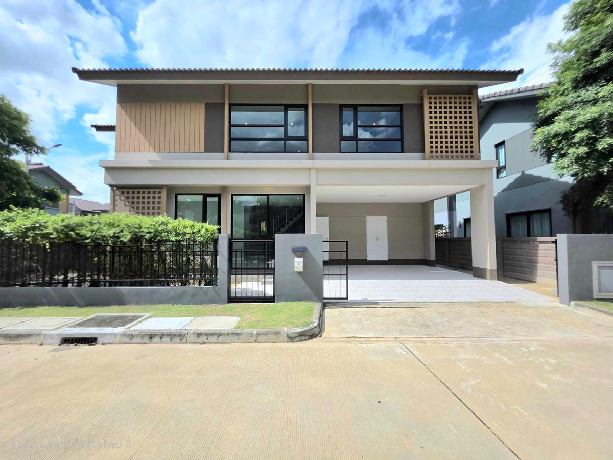 For SaleHousePathum Thani,Rangsit, Thammasat : 2-storey detached house, Ansiri Rangsit-Khlong 2, Pathum Thani, near Future Park