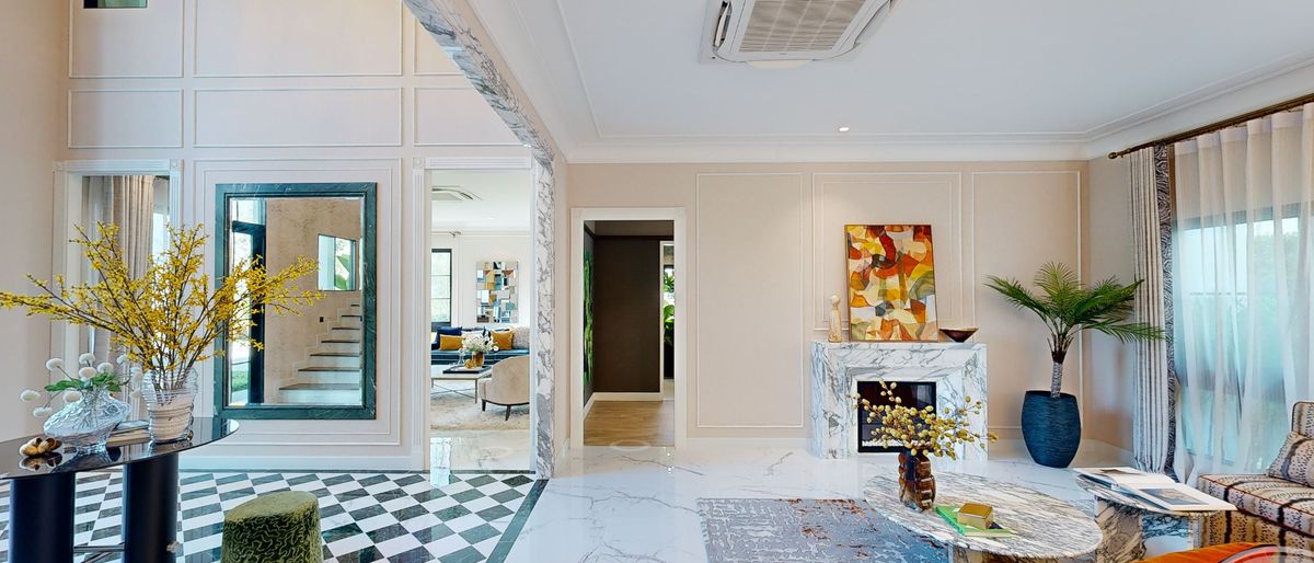 For SaleHouseNawamin, Ramindra : Selling a sample house for Setthasiri Watcharapol -Theprak to everything you see. Contact the sales department. Call: 082-414-4265